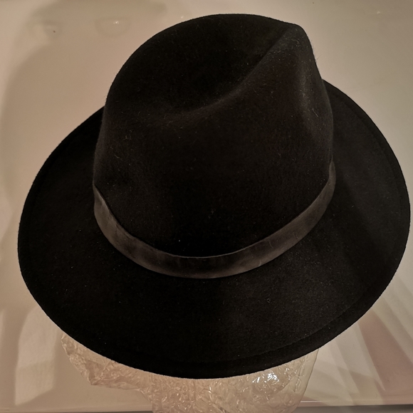 All Saints Bronson Leather Wool Felt 